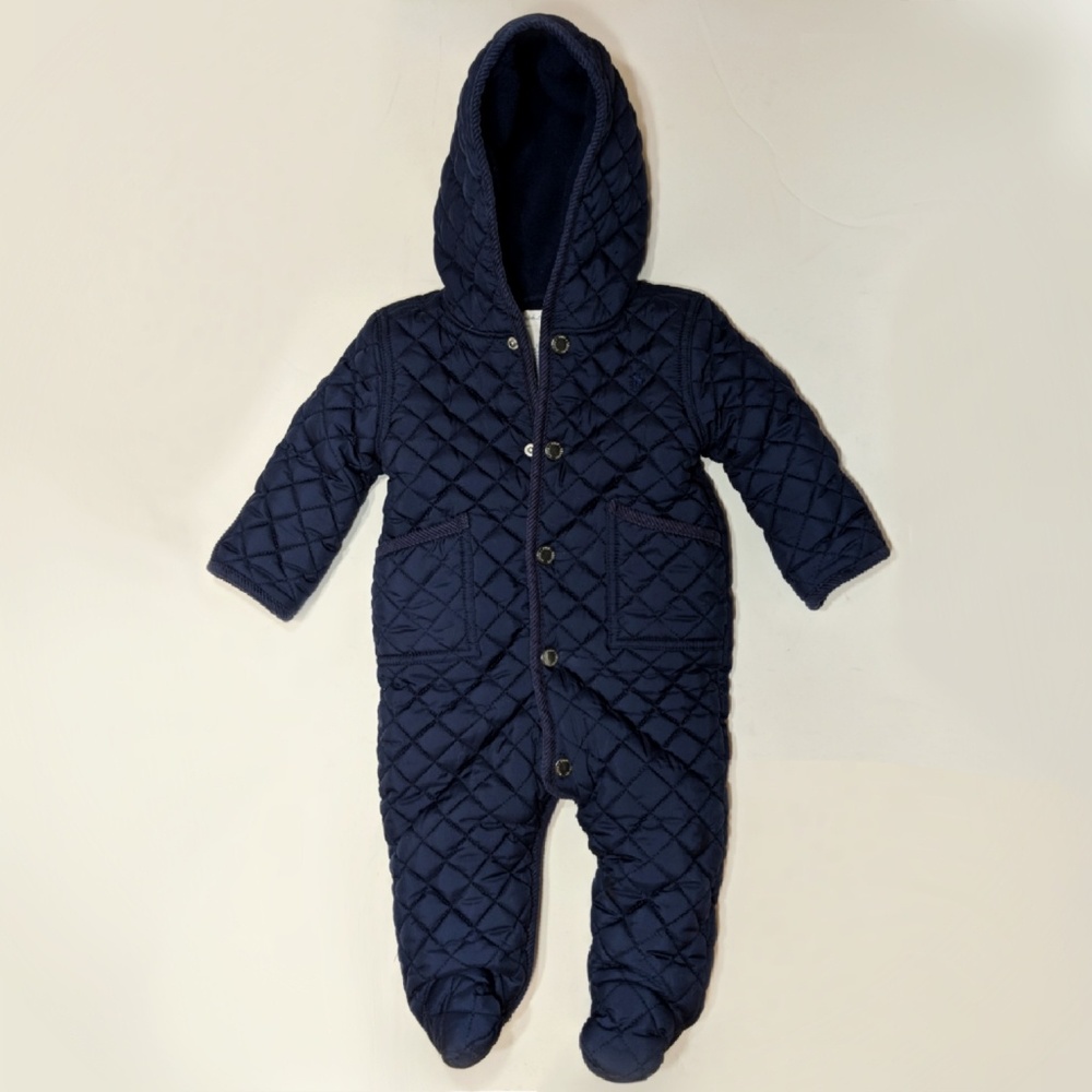 Ralph Lauren Navy Quilted Kids Bodysuit